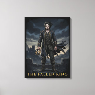 Der gefallene König Gothic Dark Fantasy Design Leinwanddruck