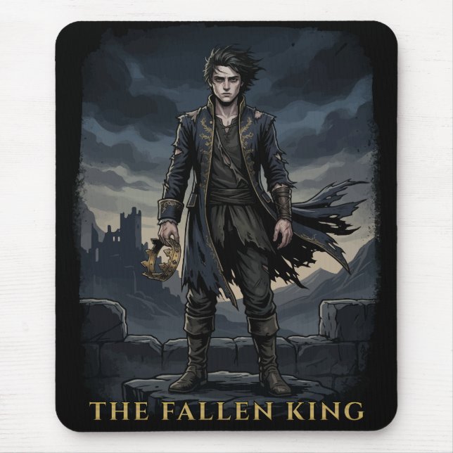 Der gefallene König Gothic Dark Fantasy Design Mousepad (Vorne)