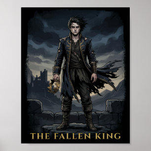 Der gefallene König Gothic Dark Fantasy Design Poster