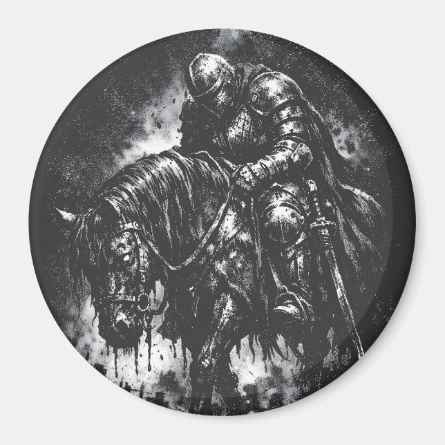Der gefallene Ritter von BurnsInHell Magnet (Vorne)