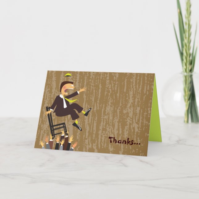 Der gefaltete Hora Stuhl-Tanz danken Ihnen zu Dankeskarte (Vorderseite)