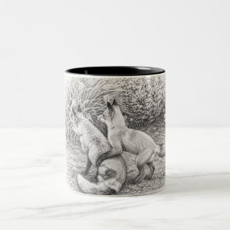 Der geflüsterte Bleistift-Skizze-Kaffeebecher Zweifarbige Tasse