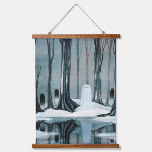Der gefrorene See Wandteppich Mit Holzrahmen