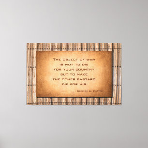 Der Gegenstand des Kriegszitats durch General Leinwanddruck