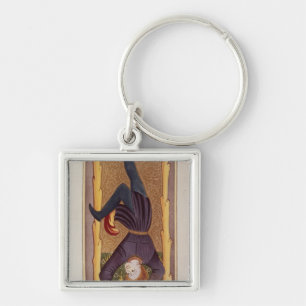 Der gehangene Mann, Tarotkarte, französisch Schlüsselanhänger