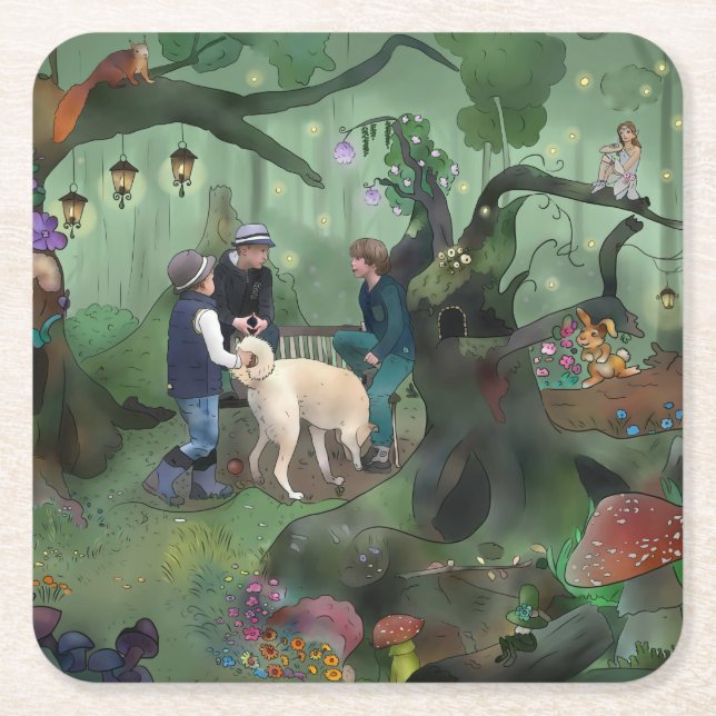 Der geheime Ort  Rechteckiger Pappuntersetzer (Vorderseite)