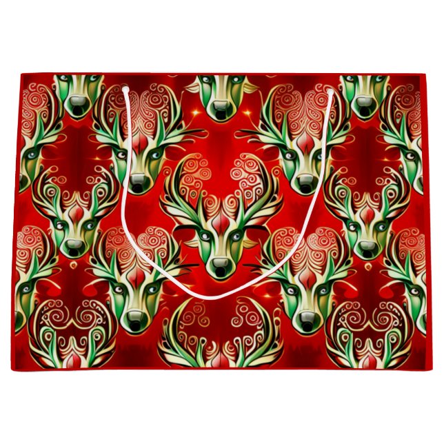 Der geheime Rentier des Weihnachtsmannes Große Geschenktüte (Vorderseite)