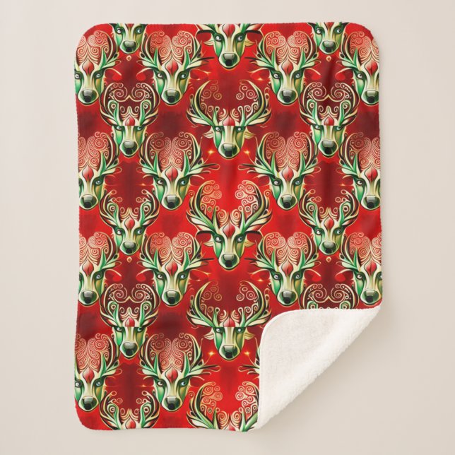 Der geheime Rentier des Weihnachtsmannes Sherpadecke (Vorderseite)