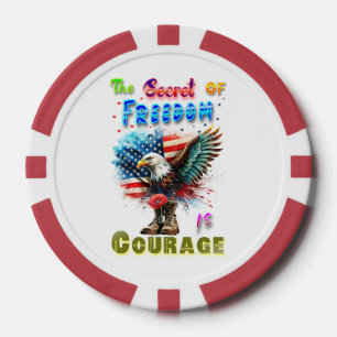 Der Geheimnis der Freiheit ist Mut Pokerchips