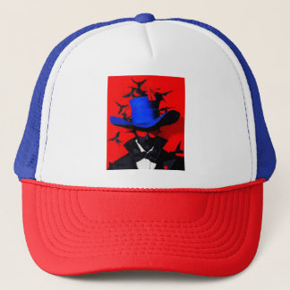 Der geheimnisvolle Gentleman trägt Flair und Vertr Truckerkappe