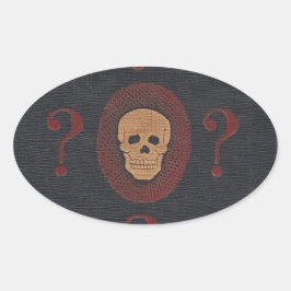 Der geheimnisvolle Schädel Ovaler Aufkleber