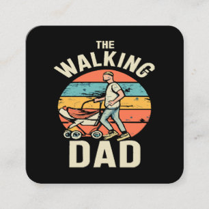 der gehende Dad Quadratische Visitenkarte