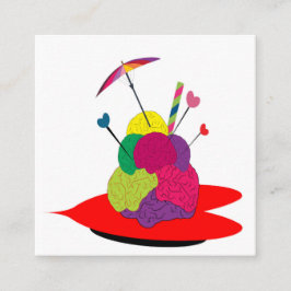 der Gehirneisschrei Quadratische Visitenkarte