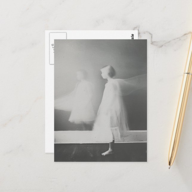 Der Geist auf dem Schwarz-Weiß-Flur Postkarte (Vorderseite/Rückseite Beispiel)