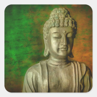 Der Geist Buddhas Quadratischer Aufkleber