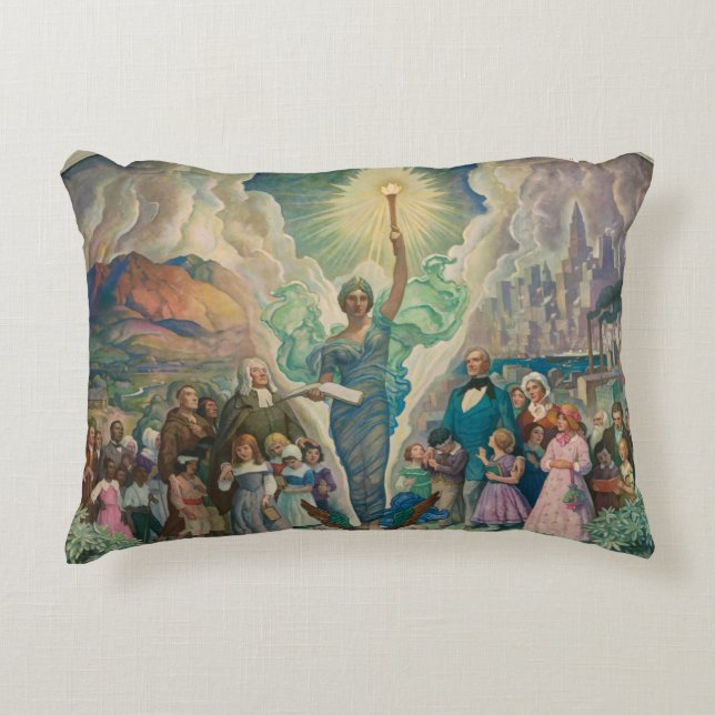 Der Geist der Bildung von Newell Convers Wyeth Dekokissen (Vorderseite)
