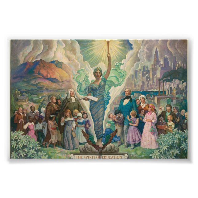 Der Geist der Bildung von Newell Convers Wyeth Fotodruck (Vorne)