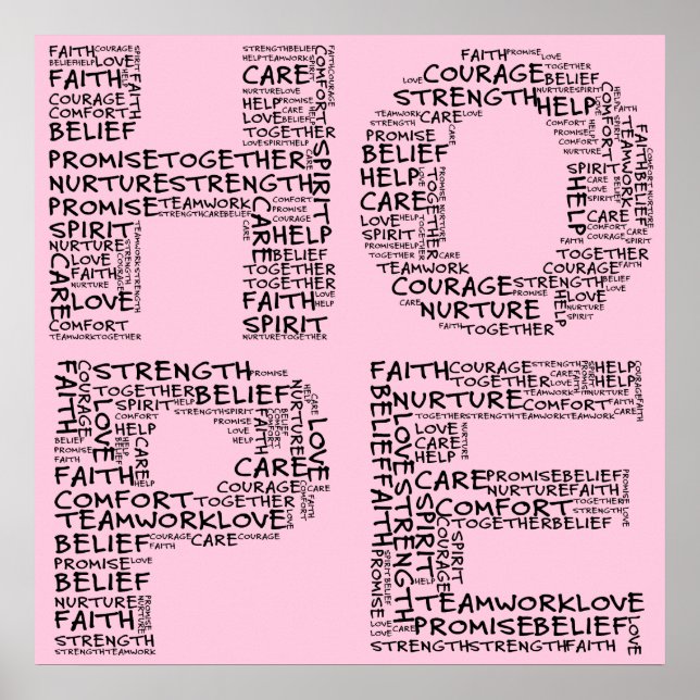 Der Geist der Hoffnung (Schwarzer Text) Poster (Vorne)