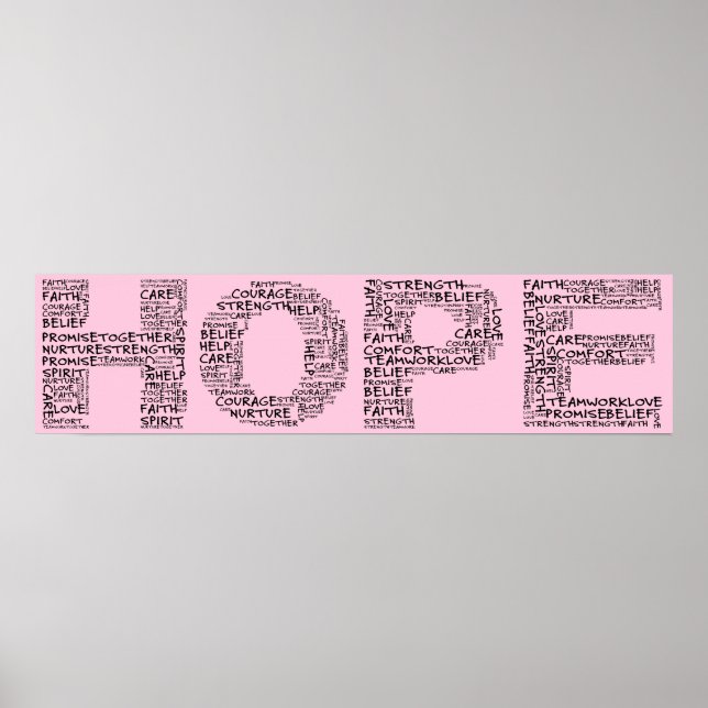 Der Geist der Hoffnung (Schwarzer Text) Poster (Vorne)