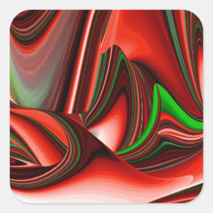Der Geist der Liebe und Hoffnung Abstract 3D Rainb Quadratischer Aufkleber