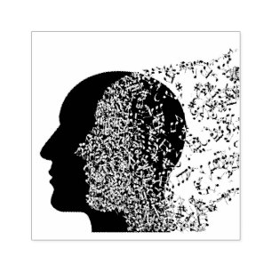 Der Geist der Musik Gummistempel