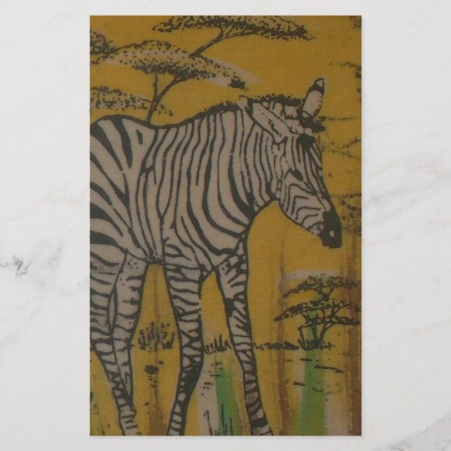 Der Geist der Serengeti: Zebra Weiden im Mara Briefpapier (Vorderseite)
