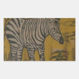 Der Geist der Serengeti: Zebra Weiden im Mara Rechteckiger Aufkleber