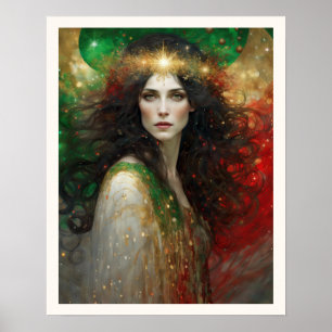 Der Geist der Weihnachten Schöne Frau Poster