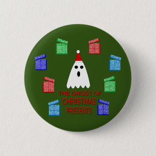 Der Geist der Weihnachtsgeschenke lustig Button