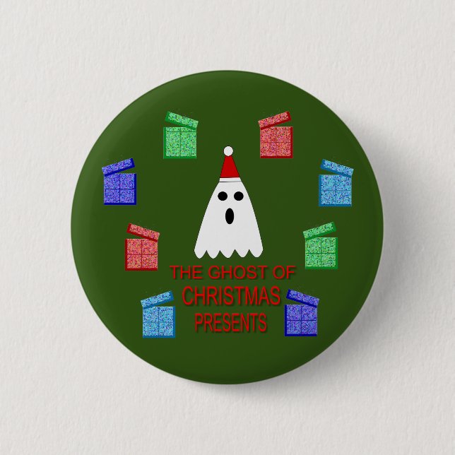 Der Geist der Weihnachtsgeschenke lustig Button (Vorderseite)