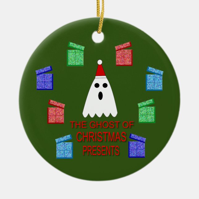 Der Geist der Weihnachtsgeschenke lustig Keramik Ornament (Vorne)