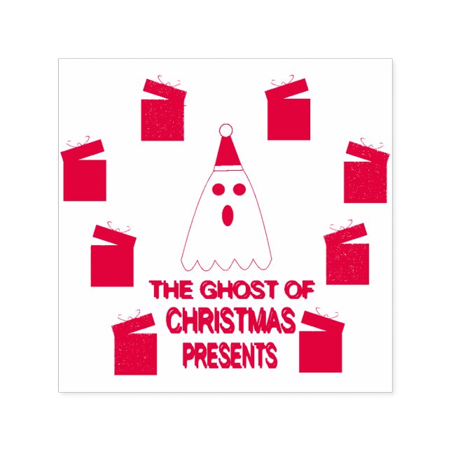 Der Geist der Weihnachtsgeschenke lustig Permastempel (Design)
