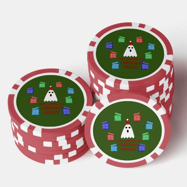 Der Geist der Weihnachtsgeschenke lustig Pokerchips (Stapel)