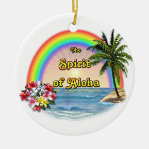 Der Geist des Aloha-Ornaments Keramikornament
