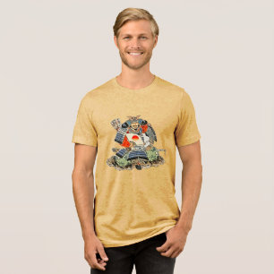 Der Geist des Kriegers - Samurai Retro Art Tri-Blend Shirt