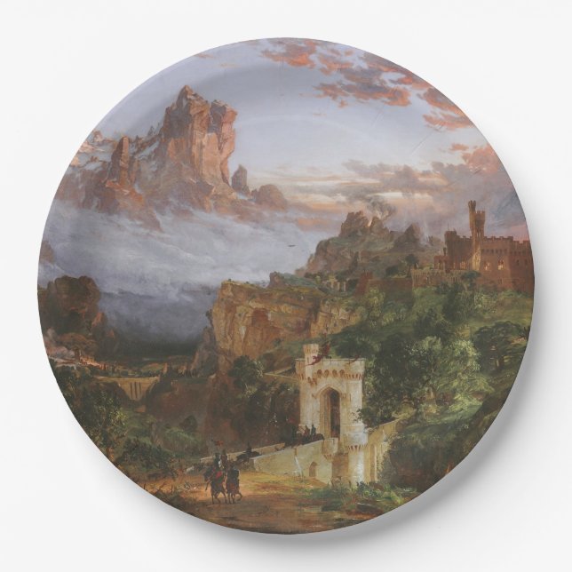 Der Geist des Krieges (Schlacht in einem mittelalt Pappteller (Vorderseite)