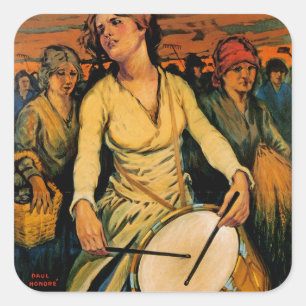 Der Geist des weiblichen Powers Quadratischer Aufkleber