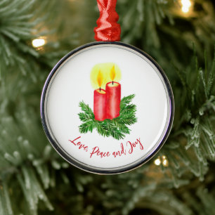 Der Geist des Weihnachtsaufwachses Candles Peace & Ornament Aus Metall