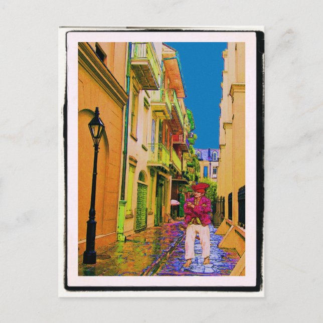 Der Geist in der Piraten-Alley Postkarte (Vorderseite)