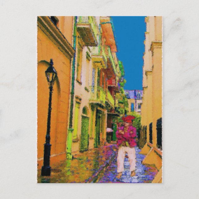 Der Geist in der Piraten-Alley Postkarte (Vorderseite)