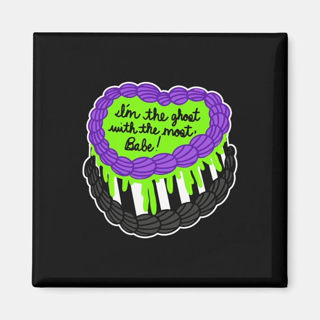 Der Geist mit dem besten Halloween-Tortendesign Magnet (Vorne)