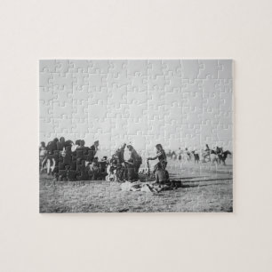 Der Geist-Tanz, South Dakota, 1890 (b/w Foto) Puzzle