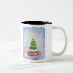 Der Geist trug gelbe Socken-Schnee-Kugel-Tasse Zweifarbige Tasse