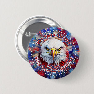 Der Geist von 1776, 2026 Amerikas Roter Adler Feue Button