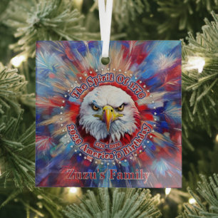 Der Geist von 1776, 2026 Amerikas Roter Adler Feue Ornament Aus Glas
