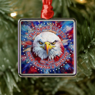 Der Geist von 1776, 2026 Amerikas Roter Adler Feue Ornament Aus Metall
