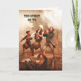 Der Geist von '76. 4. Juli Kunst Feiertagskarte