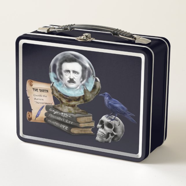 DER GEIST VON EDGAR ALLAN POE METALL LUNCH BOX (Vorderseite)