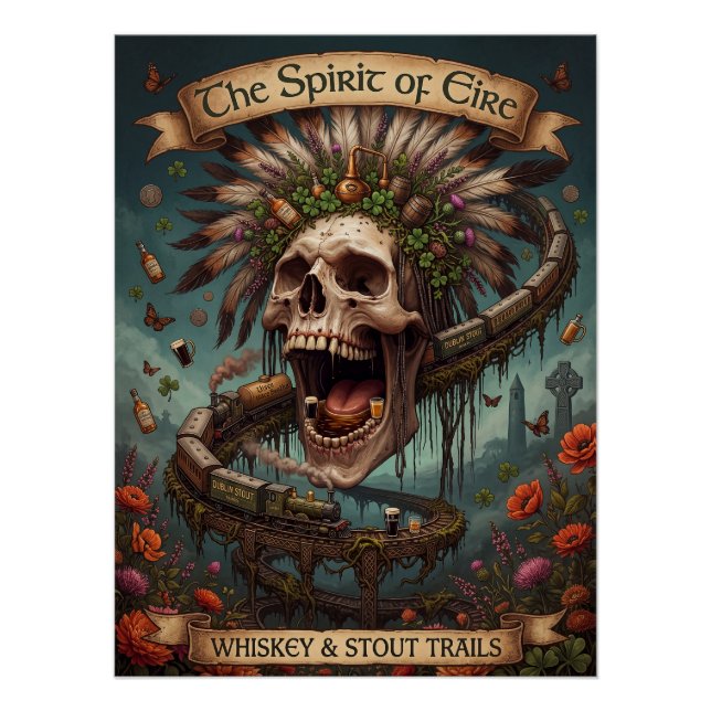 Der Geist von Éire - Irischer Whiskey & Stout-Tote Poster (Vorderseite)