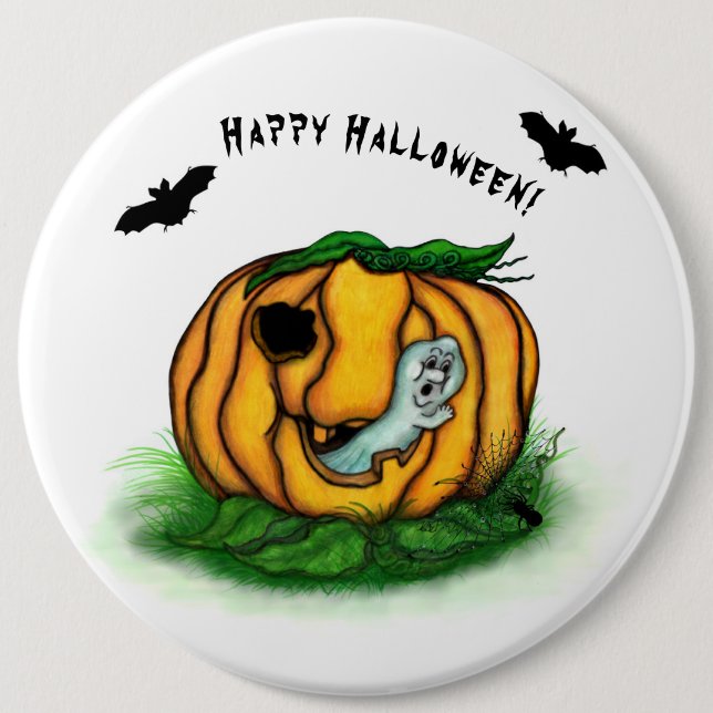 Der Geist von Halloween , Bat , Geist und Spider Button (Vorderseite)